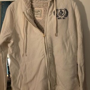 Abercrombie & Fitch Sherpa Zip Up Sweater